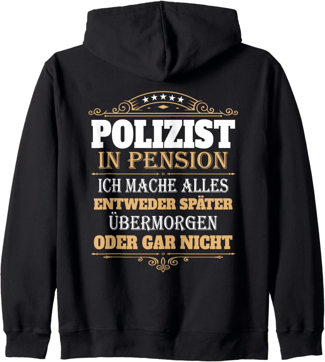 Polizist in Pension Abschied Pensionierung Polizei Ruhestand Kapuzenjacke