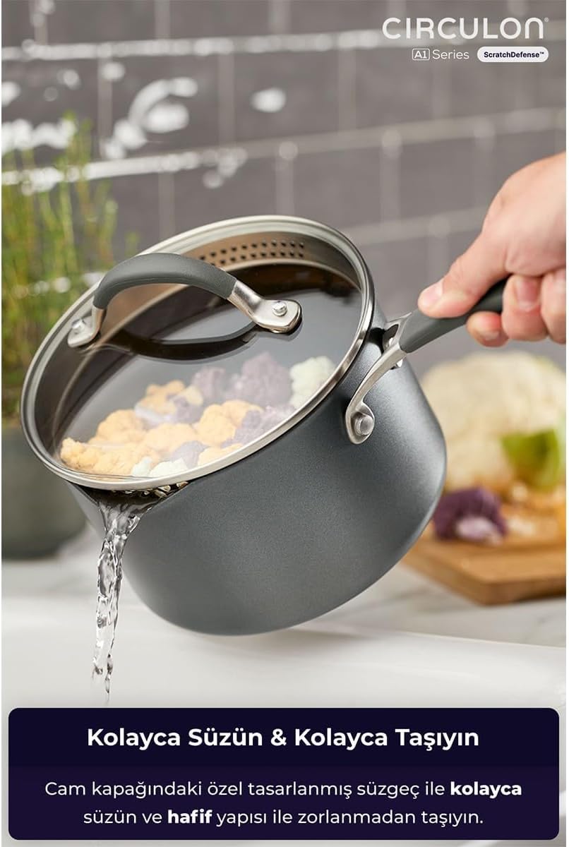 Circulon Scratch Defense Induction Hob Pan Set of 5 - Töpfe und Pfannen Set mit Extreme Non Stick, S