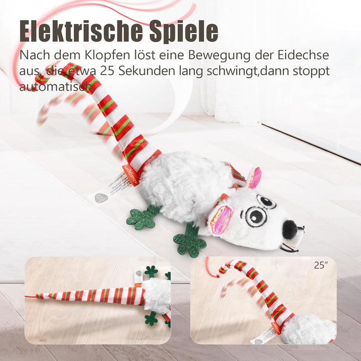 Migipaws Katzenspielzeug,elektrisch Maus-Spielzeug,berührungsaktiviertes Spielzeug mit wedelndem Sch