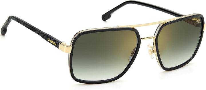 Carrera Unisex Carrera 256/S Sunglasses 58/18/140 Gold Black/ Green Shaded Gold Mirror, 58/18/140 Go