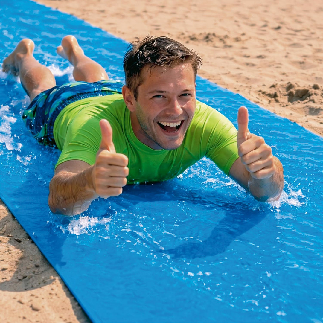 Offizielle dreifache riesige Wasserrutschmatte XXXXXL | 30 Meter Wasserrutsche | Premium Qualität |