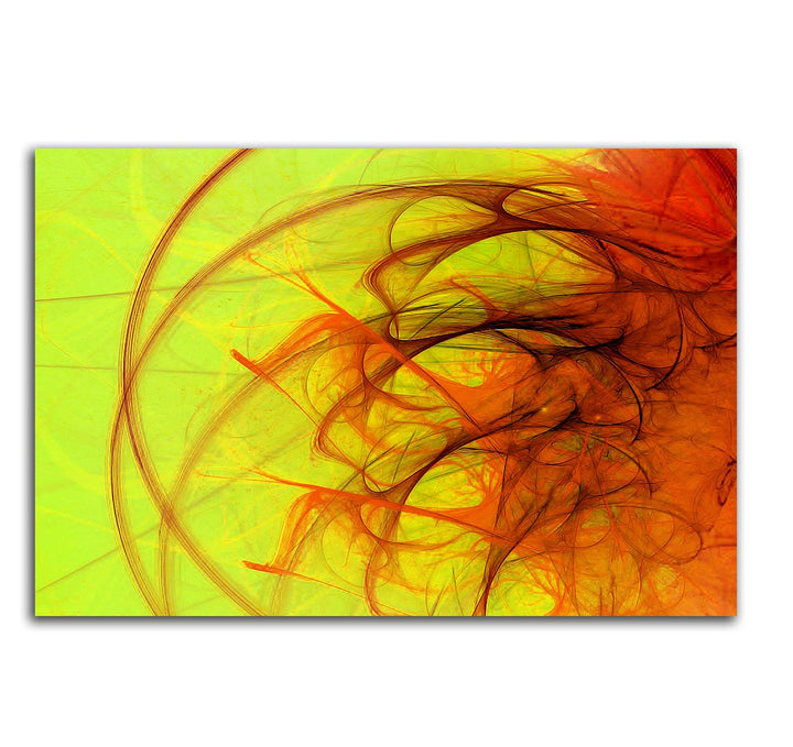 Paul Sinus Art 60x80cm Abstrakt017_Leinwandbild leuchtendes gelb grün orange rot Abstrakte Kunst Kun