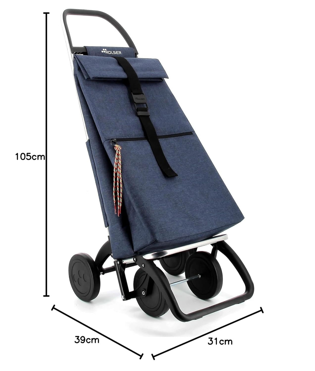 Einkaufstrolley Rolser Big Tweed 4 Räder - Marino 4 Räder Marino, 4 Räder Marino