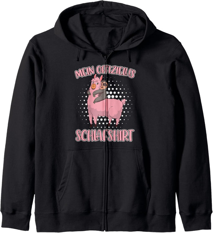 Faultier Mein Offizielles Schlafshirt Schlafen Faultier Lama Kapuzenjacke
