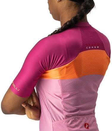 Castelli Damen Aero Pro W Jersey Sweatshirt L Pink/Korallenblitz-magenta, L Pink/Korallenblitz-magen