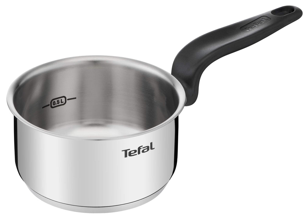 Tefal Primary Stielkasserolle 14 cm (1 L) 10 Jahre Garantie, hochwertiger Edelstahl, Induktion, Schm