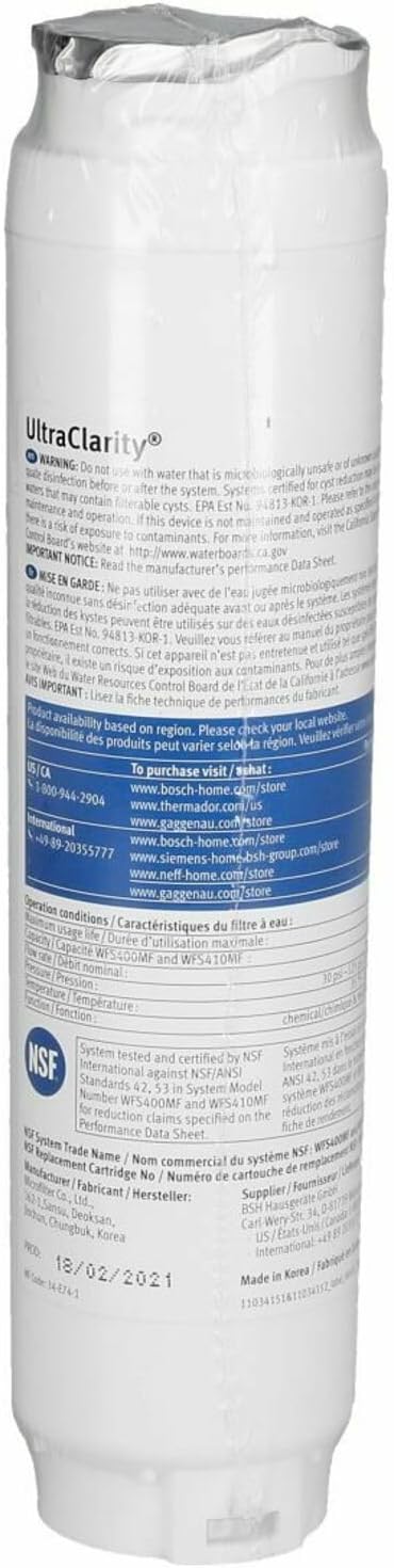 LUTH Premium Profi Parts Wasserfilter Intern kompatibel mit Bosch 11034151 Ultraclarity® für Kühlgef