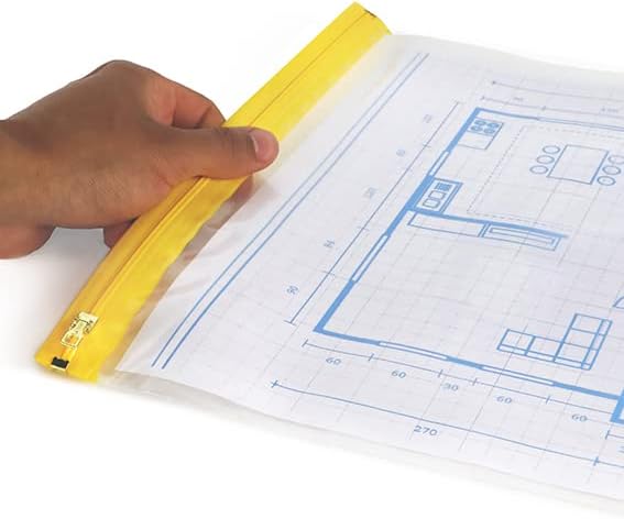 Planschutztaschen A1 mit Gleitverschluss im 10er Set, wetterfeste, schmutzabweisende und transparent