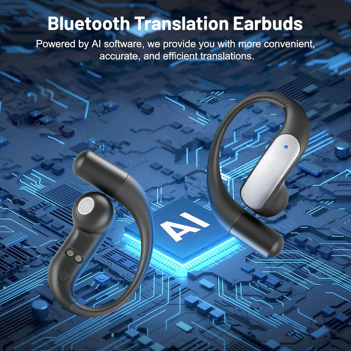 KI Übersetzer Kopfhörer, 140 Sprachen mit ENC/App Übersetzungskopfhörer in Echtzeit, Bluetooth 5.4 T