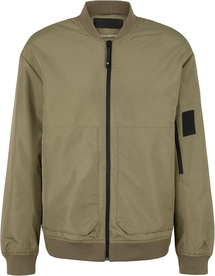 TOM TAILOR Denim Herren Bomber-Jacke mit Stehkragen L 10415 - Dusty Olive Green, L 10415 - Dusty Oli