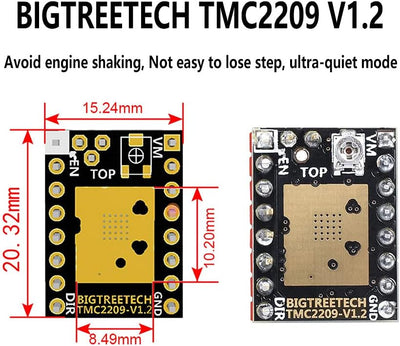 BIGTREETECH Octopus V1.1 (mit 8 TMC2209) für CR10 Ender 3 3D Drucker 32bit Steuerplatine Upgrade Spi