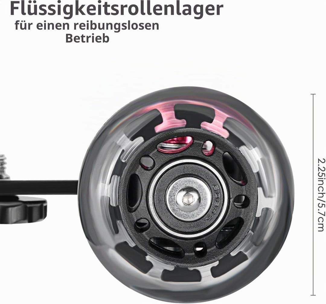 Neewer Kamerawagen Skater Design skaliert, Aluminiumstangen, drehbare Gummiräder, 0,6 cm / 0,9 cm Ge