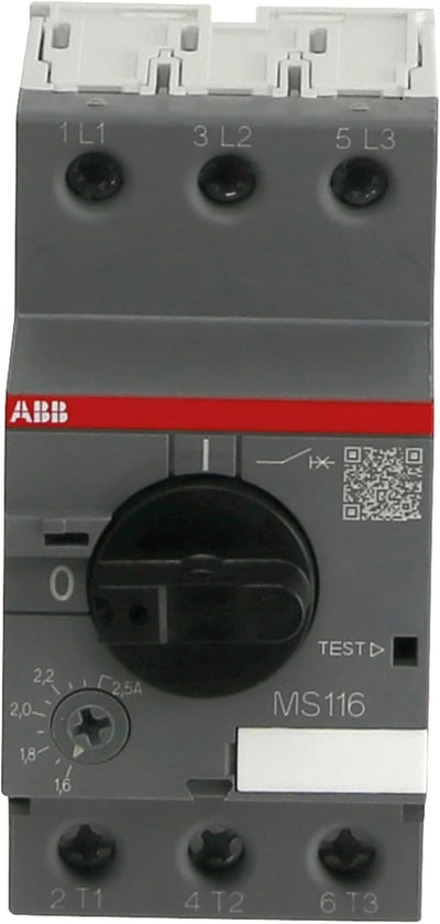 ABB MS116 Motorschutzschalter, 2,5 A 690 V ac 90mm x 45mm