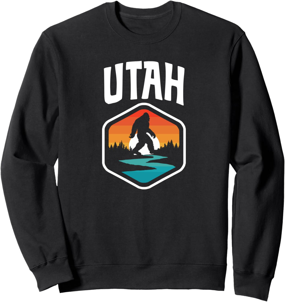 Utah Vintage Bigfoot Outdoor & State Pride Nature Sweatshirt