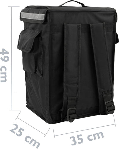CityBAG - Isolierter Rucksack, 35 x 49 x 25 cm, schwarz, für Küchen- und Lebensmittelbestellungen, C