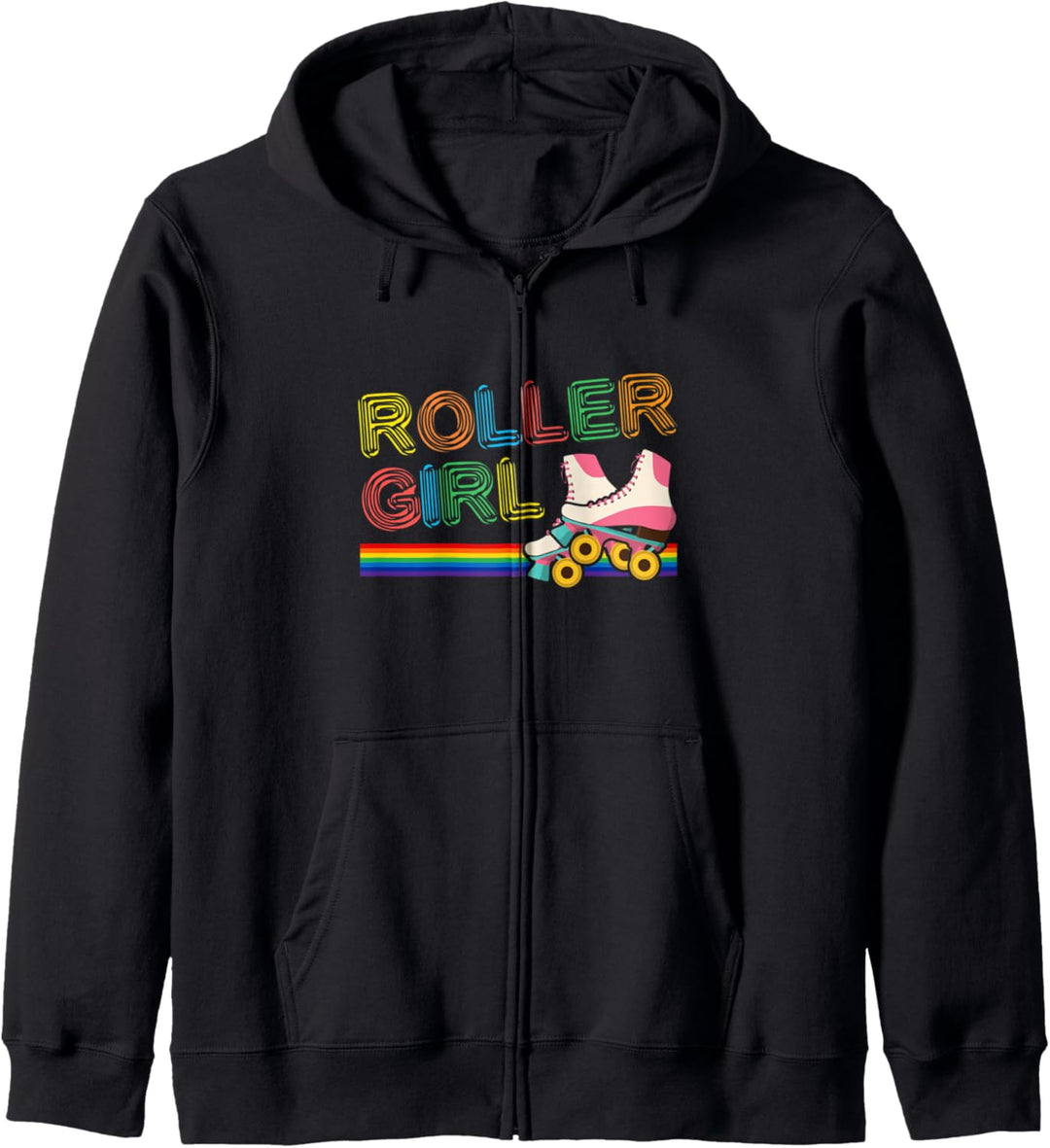 Roller Girl Vintage Seventies 70's Cool Retro Skates Skating Kapuzenjacke