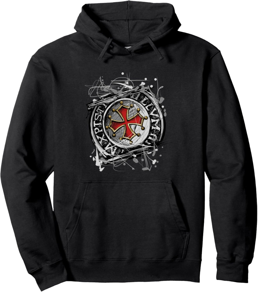 Ritter Templar Schild und Kreuz Geschenk Kreuzzug Pullover Hoodie