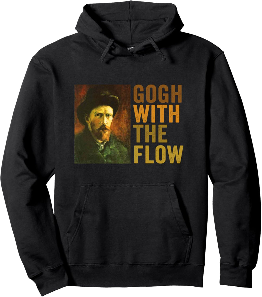Go Gogh mit dem Flow Lustiges Van Gogh Wortspiel Meme Pullover Hoodie
