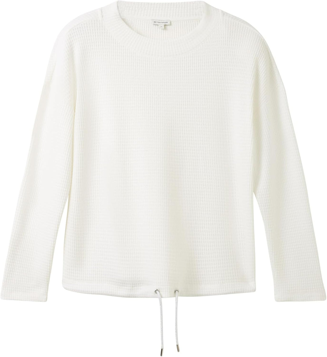 TOM TAILOR Damen Sweatshirt, 10315 - Whisper White