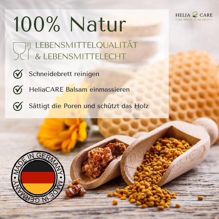 HeliaCARE Bio Schneidebrett Pflege Öl in Lebensmittelqualität für mehr Hygiene. Auch für Arbeitsplat