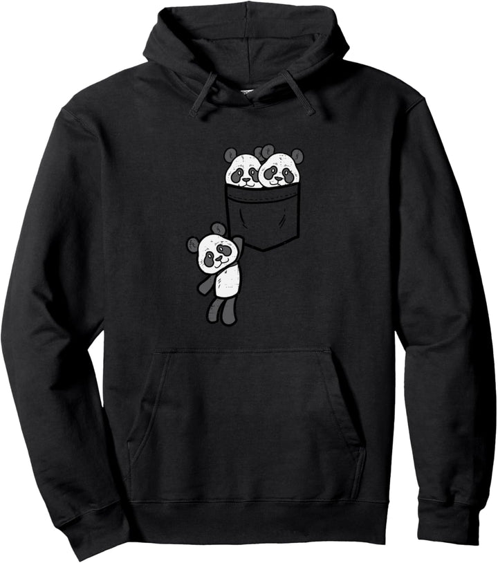 Pocket Pandas Cute Bear Animal Lover Men Women Kids Gift Pullover Hoodie
