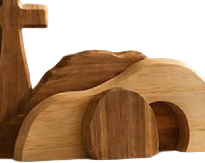 Generisch Leeres Grab aus Holz,Hölzerne Weihnachtskrippen Tischdekoration | -Grab-Deko für Zuhause -