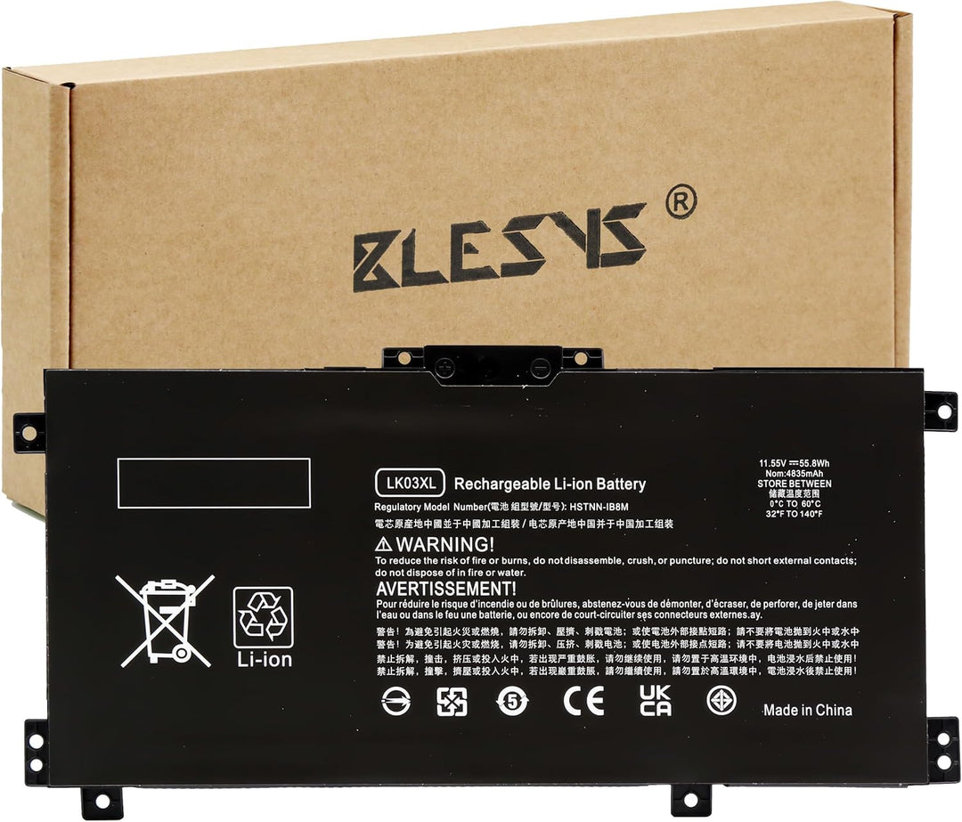 BLESYS LK03XL Laptop Akku für HP Envy x360 17-AE 17M-AE 17-BW 17M-BW 17-CE 17M-CE 17T-BW 17T-CE 15-B
