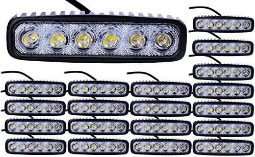 Greenmigo 20x 18W Led Scheinwerfer Offroad Lampe Flood Arbeitsscheinwerfer LED Arbeitslicht 12V 24V