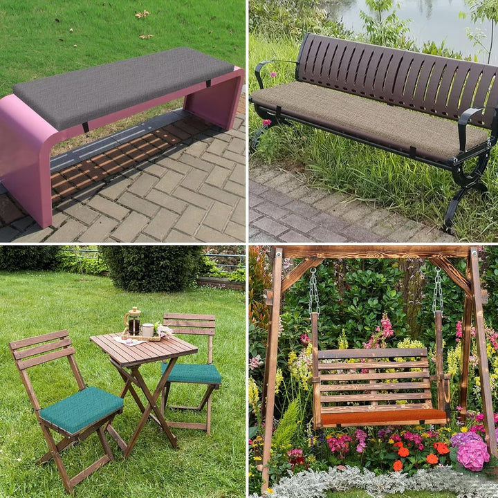 Aselbia Bankauflage Bankkissen Stuhlkissen 110 X 30 X 5CM，Waschbar Abnehmbarem Gartenbankauflage Ban