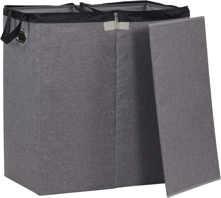 Household Essentials Hamper Wäscheservice Sorter mit Magnetverschluss, Double, Grau