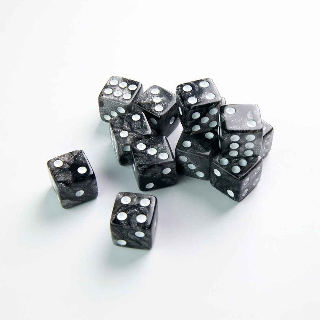 Gamegenic, Galaxy Series - Moon - D6 Dice Set 12 mm Mond, Mond