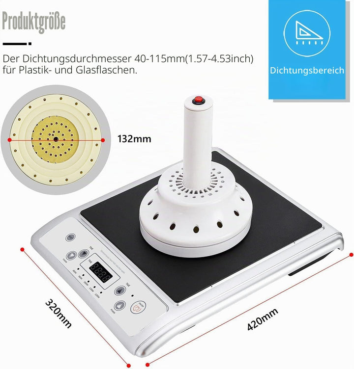 NEWTRY 20-130 mm Induktions Flaschenversiegler Einstellbare Elektromagnetische Versiegelungsmaschine
