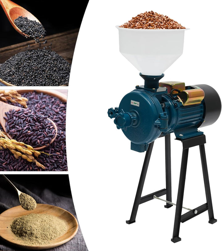 Elektrische Getreidemühle, 2200W Gewerbliche Gewürzmühle, Pulverisiermaschine aus Edelstahl, 1400r/m