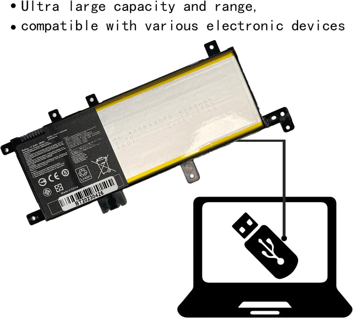 Hubei C21N1634 0B200-02550000 0B200-02550200 C21PqCH 2ICP4/59/134 Tablet Akku Ersatz für Asus Vivobo