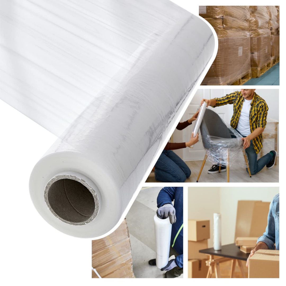 KALTAK Wickelfolie Stretchfolie Handstretchfolie transparent bis 450m [gestretcht] Rolle 300m ungede
