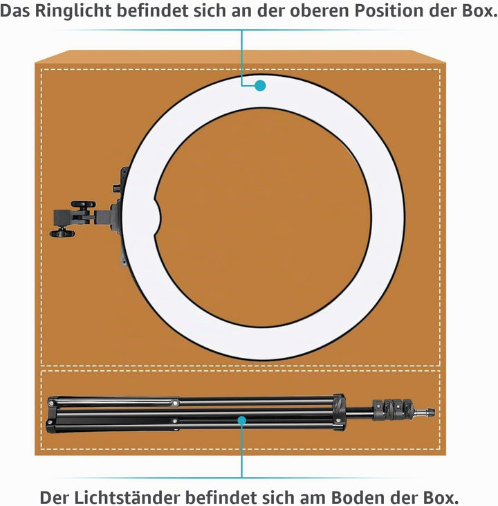 NEEWER 18-Zoll SMD LED Ringlicht dimmbares Beleuchtungsset mit78.7"Lichtständer Filter und Blitzschu