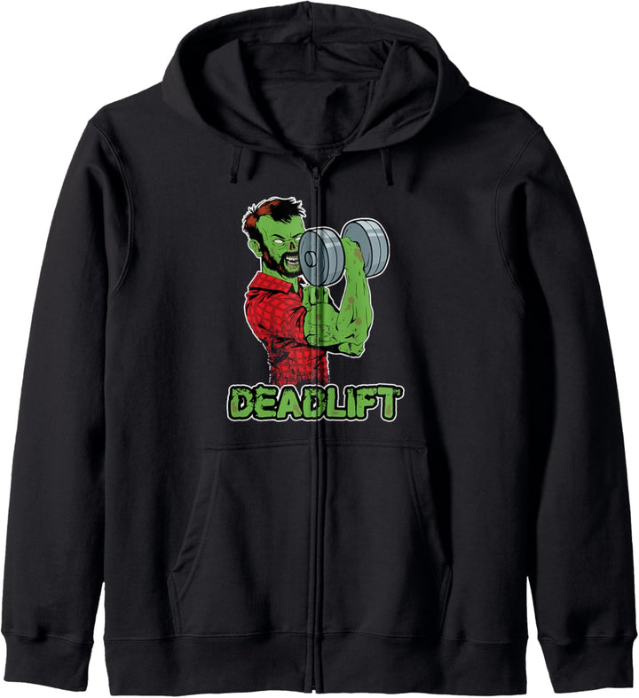 Lustiges Bodybuilding Gewichtheben Zombie Kreuzheben Kapuzenjacke
