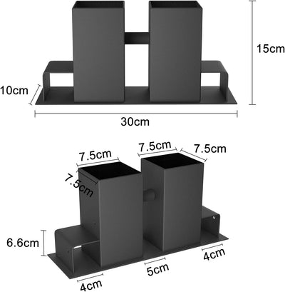 AufuN Holzstapelhilfe 4er Set, stabile Holzstapelhalter für Kaminholz Brennholz Stapelhilfe verzinkt