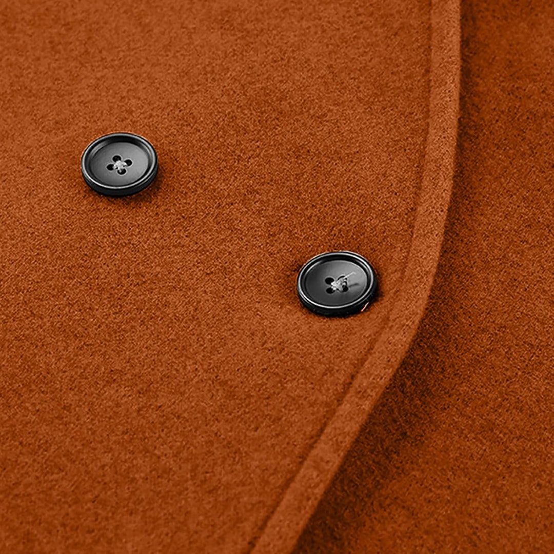 Ansenesna Wintermantel Damen Wolle Elegant Kurz Wollmantel Winter Warm Übergangsjacke Ohne Kapuze He
