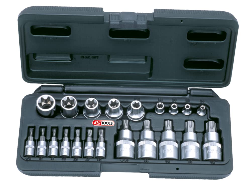 KS Tools 922.4307 von 21 Stück in Frauen-1/10,2 cm – 1/2 Torx E4 – E20 – T8 – T60