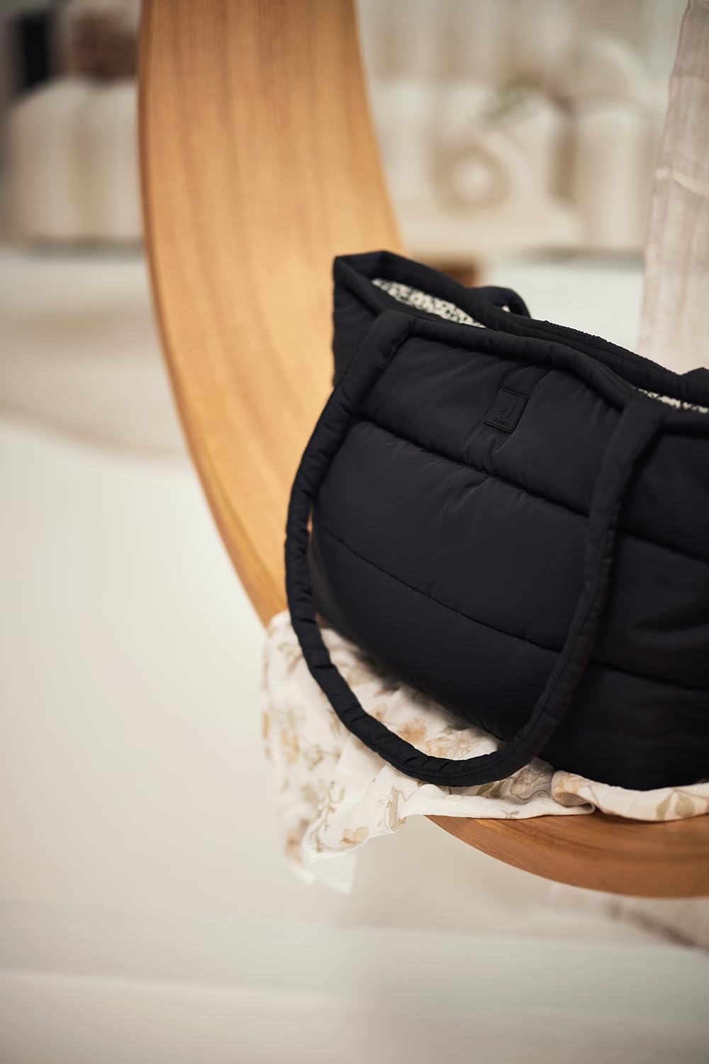 Jollein Wickeltasche Shopper Schwarz, Schwarz