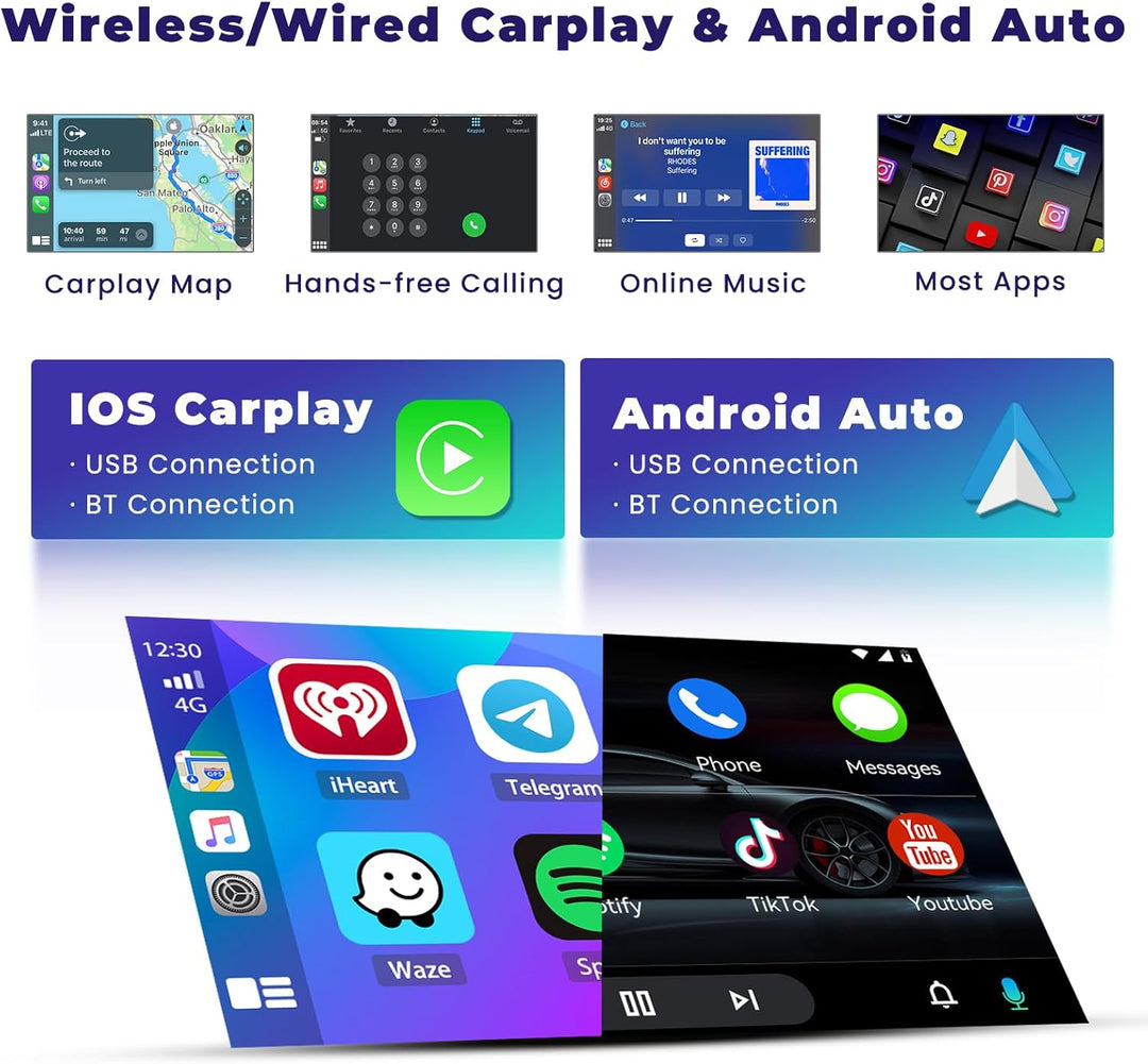 8 Core 4+64GB Android Autoradio für VW Golf 5 Golf 6 Skoda Polo Passat Tiguan Touran Wireless Carpla