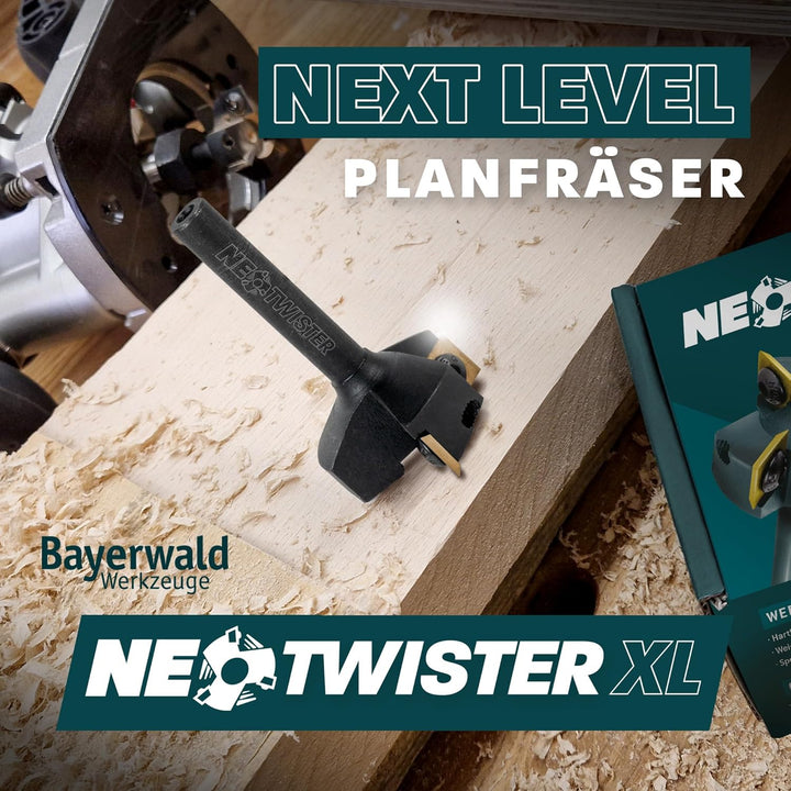 Bayerwald NeoTwister Planfräser für Oberfräse f. Holz - SchnittØ 60 mm/SchaftØ 12 mm - Planfräsen/Nu