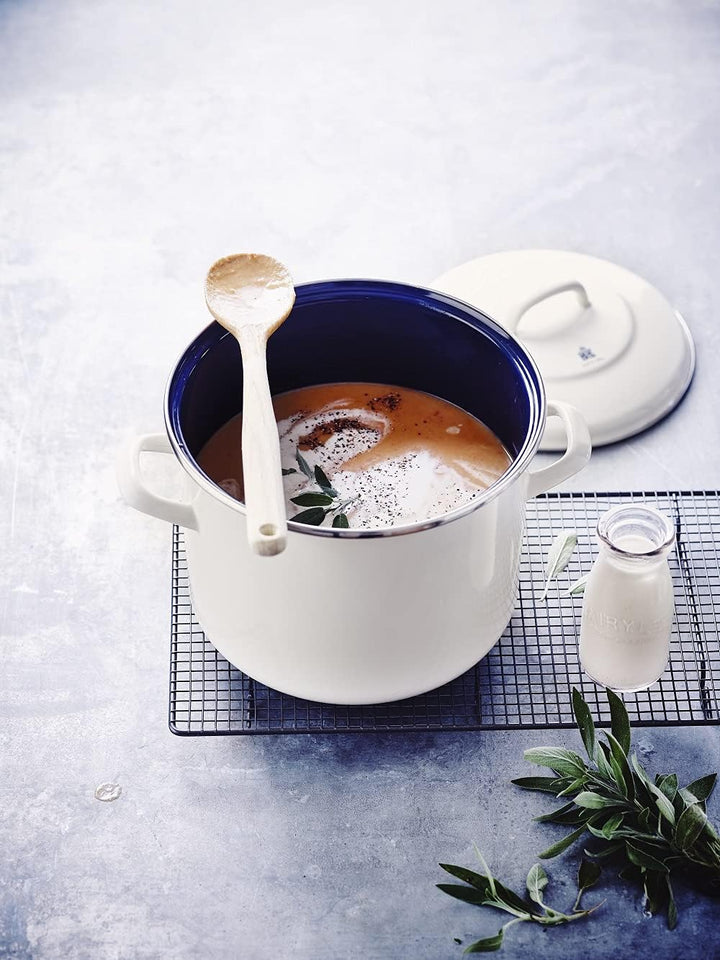 BK Indigo Holländisches Erbe Deutscher Emaillierter Suppentopf mit Deckel mit PFAS-Freier Keramik-An