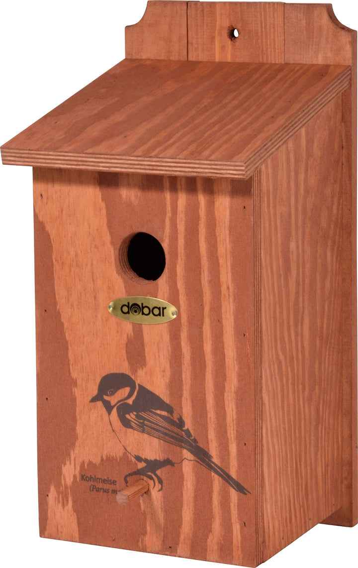 dobar® green label 22365FSCe Nistkasten "Kohlmeise" - Meisenkasten aus Holz - Nisthilfe für Wildvöge