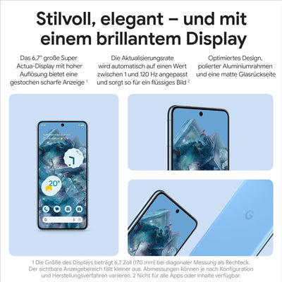 Google Pixel 8 Pro – Android Smartphone ohne SIM-Lock mit Teleobjektiv, langer Akkulaufzeit und Supe