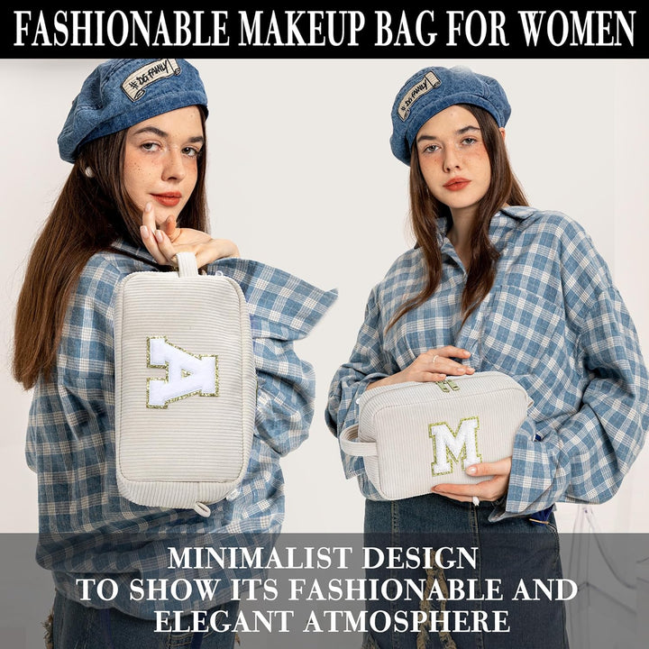 Parima Personalisiert Geschenke für Frauen - Cord Reise Kosmetiktasche Klein Make Up Tasche Organize