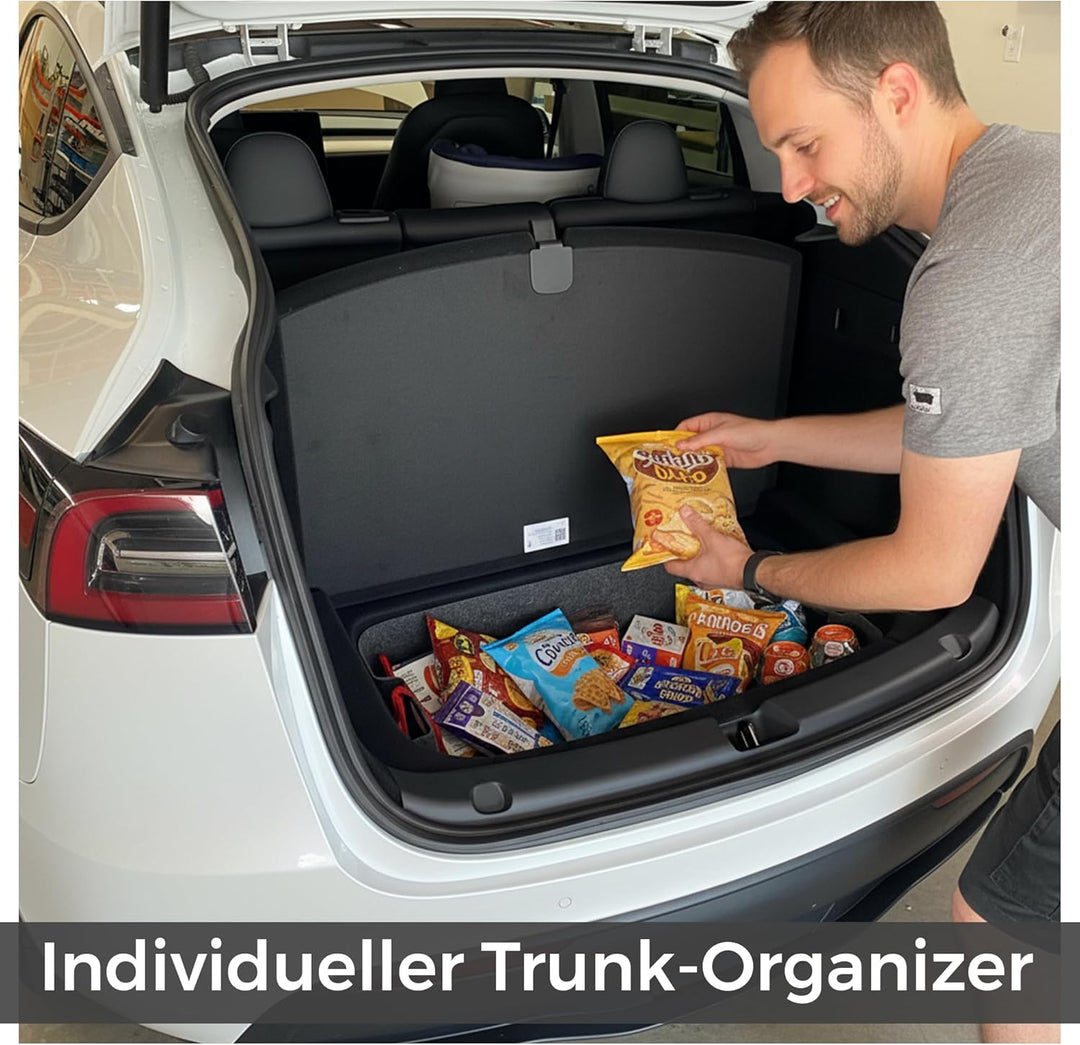 VLOX Tesla Model Y Organizer Aufbewahrungsbox Zubehör Kofferraum Trunk und Frunk Set Frunk + Trunk S