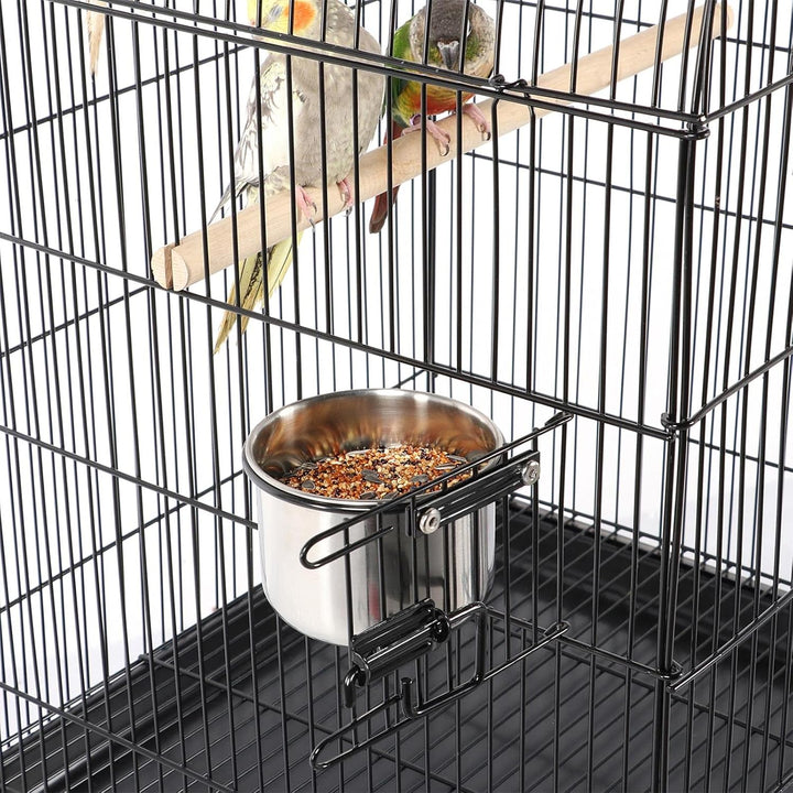 Yaheetech Vogelkäfig, Käfig, Vogelvoliere, Voliere mit Ständer für Grosssittiche und Papageien ca. 5