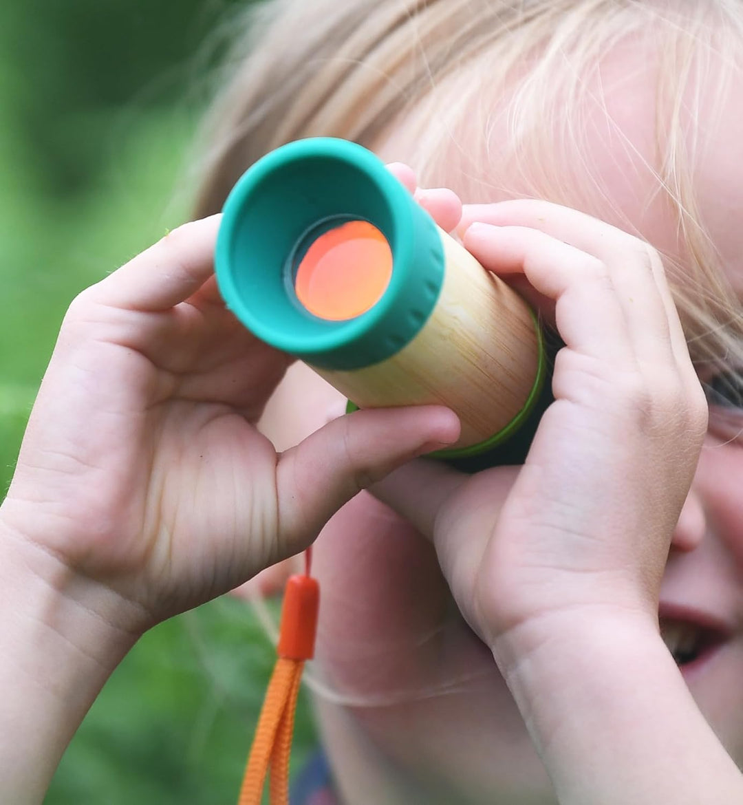 Hape Nature Fun verstellbares Teleskop zum Entdecken aus Bambus und pflanzlichem Kunststoff, ab 3 Ja